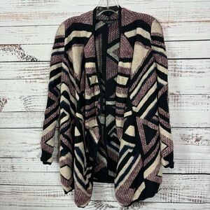 Lucky Brand waterfall front chevron size XS long sleeve cardigan‎